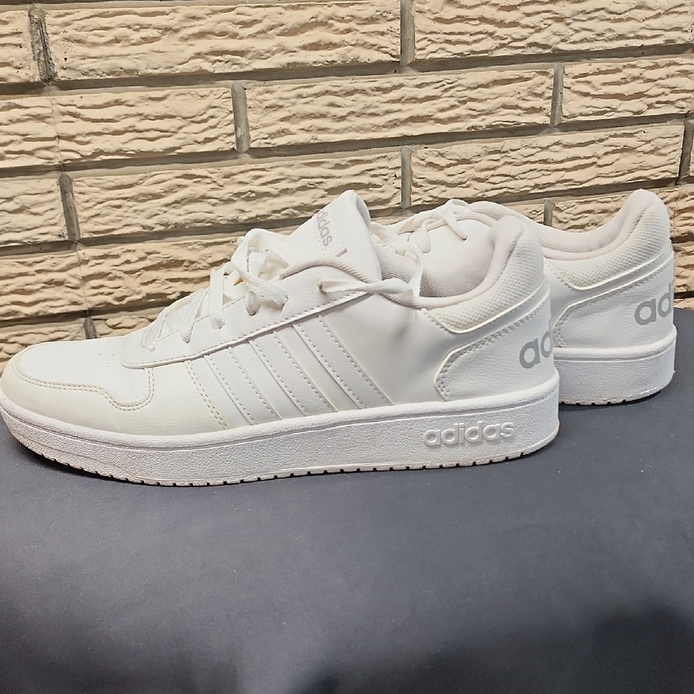 Adidas White Classic Low-Top Sneakers Sz 11 Excellent 029004